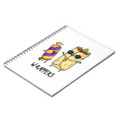 Wラッパーの面白い食べ物の駒 ノートブック (左側)
