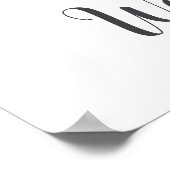 Wレターモノグラムグリーナリー子供部屋名壁プリント ポスター (角)