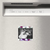 W上パーソナライズされたのフォトマグネットラベンダーハイビスカス マグネット (インサイチュ (食洗機))