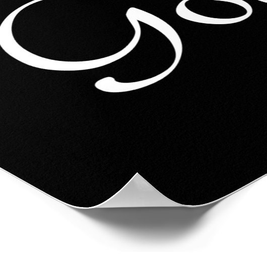 W保Calm祝 Goat Year Black Poster ポスター (角)