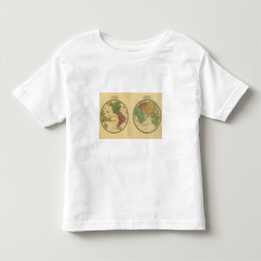 W半球、E半球 トドラーTシャツ (正面)