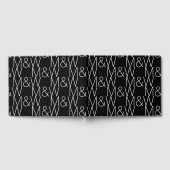 w対カスタマイズイニシャルモノグラム白黒 ゲストブック (全面)