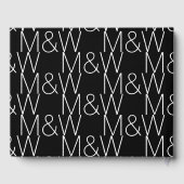 w対カスタマイズイニシャルモノグラム白黒 ゲストブック (裏面)