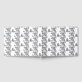 w対カスタマイズイニシャルモノグラム白黒 ゲストブック (全面)