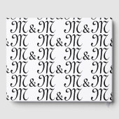 w対カスタマイズイニシャルモノグラム白黒 ゲストブック (裏面)