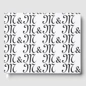 w対カスタマイズイニシャルモノグラム白黒 ゲストブック (正面)