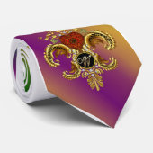 W手紙のMonogram Fleur deリズの謝肉祭 ネクタイ (ロール)