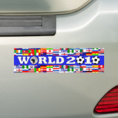 W杯旗バンパーシール バンパーステッカー (車上)