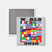 W杯2010グレー角磁石 マグネット (正面/裏面)