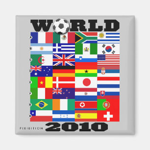 W杯2010グレー角磁石 マグネット