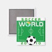 W杯2010サッカー界磁磁石 マグネット (正面/裏面)
