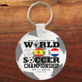 W杯2010ファイナルスペインオランダKeychain キーホルダー (正面)