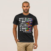 W杯2010黒Tシャツ·サークル·グループ·フラグ Tシャツ (正面フル)