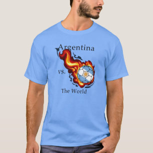 W杯 – アルゼンチン対世界火の玉 Tシャツ