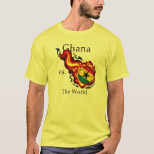 W杯 – ガーナと世界の炎の玉 Tシャツ