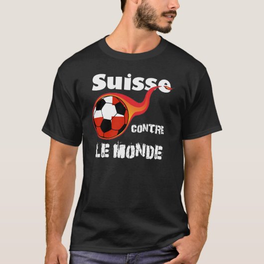 W杯 – スイス対ワールド Tシャツ (正面)