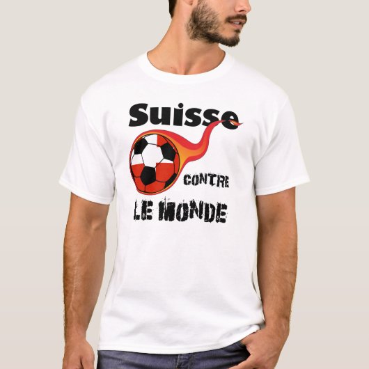 W杯 – スイス対ワールド Tシャツ (正面)