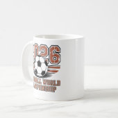 W杯 2026 ⚽ – サッカー ファン デザイン コーヒーマグカップ (正面左)