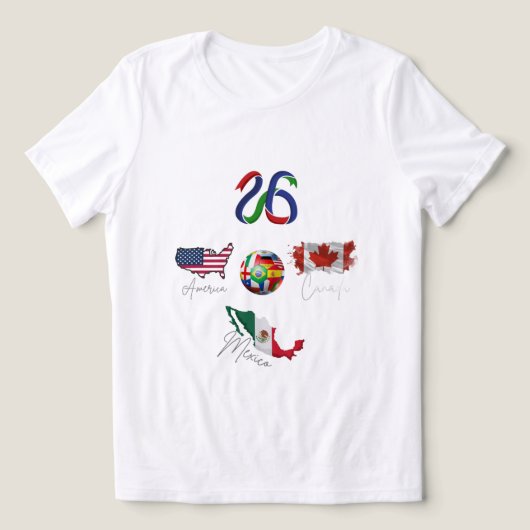 W杯 2026 シャツ ・家族お揃いTシャツ, (デザイン正面)