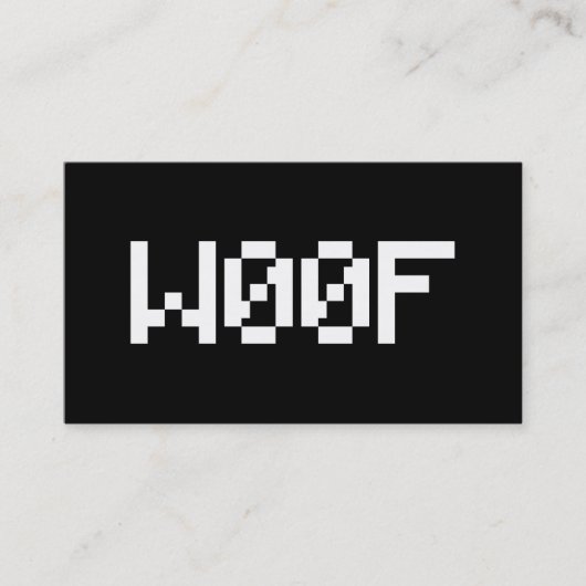 W00F [リートスピークアニマルサウンド] 名刺 (正面)