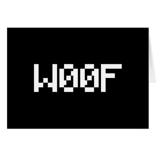 W00F [Leetspeak Animal Sounds]カード (正面横)