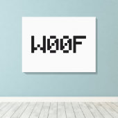 W00F [Leetspeak Animal Sounds] キャンバスプリント (インサイチュ (ウッドフロア))