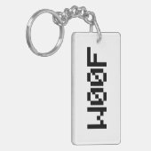 W00F [Leetspeak Animal Sounds] キーホルダー (正面左)