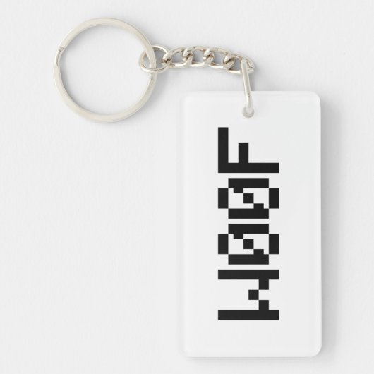 W00F [Leetspeak Animal Sounds] キーホルダー (正面)