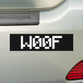W00F [Leetspeak Animal Sounds] バンパーステッカー (車上)