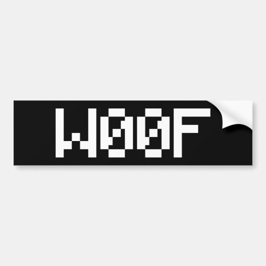 W00F [Leetspeak Animal Sounds] バンパーステッカー (正面)