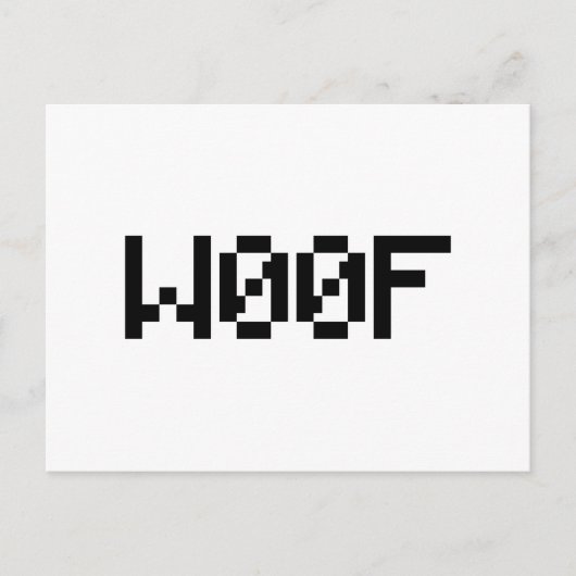 W00F [Leetspeak Animal Sounds] ポストカード (正面)