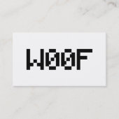 W00F [Leetspeak Animal Sounds] 名刺 (正面)