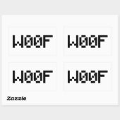 W00F [Leetspeak Animal Sounds] 長方形シール (シート)