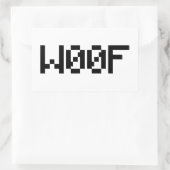 W00F [Leetspeak Animal Sounds] 長方形シール (バッグ)