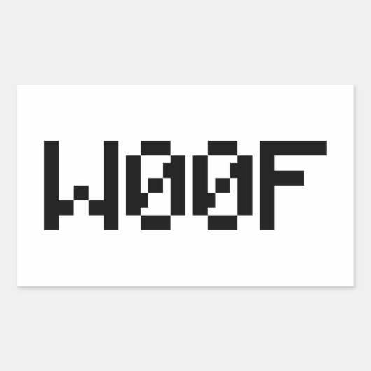 W00F [Leetspeak Animal Sounds] 長方形シール (正面)
