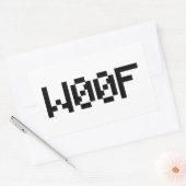 W00F [Leetspeak Animal Sounds] 長方形シール (封筒)