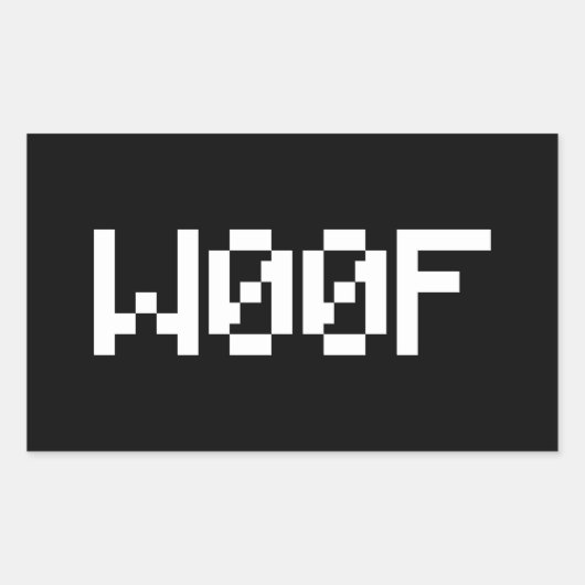 W00F [Leetspeak Animal Sounds] 長方形シール (正面)