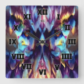 W4VE ・デザイン。 | "手続き型" to [50 / 50] ・ スクエア壁時計 (正面)