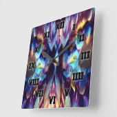 W4VE ・デザイン。 | "手続き型" to [50 / 50] ・ スクエア壁時計 (傾斜)