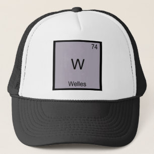 W - ウェルズ おもしろ 化学 元素記号 Tシャツ キャップ