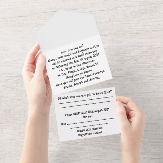 w オールインワン招待状 (貼ってはがせる)