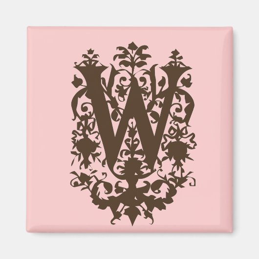 W – バロック華美モノグラム マグネット (正面)