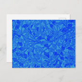 W.モリスによる美しい青のハニーサックルパターン ポストカード (正面/裏面)