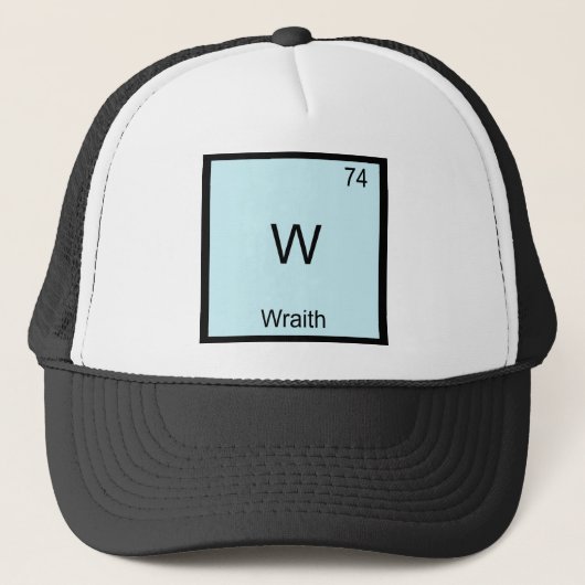 W - レイス 楽しい化学元素記号 Tシャツ キャップ (正面)