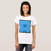 W - ワイルド おもしろい 化学 元素 記号 Tシャツ (正面フル)