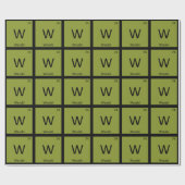 W - ワサビ化学元素記号 ラッピングペーパー (フラット)