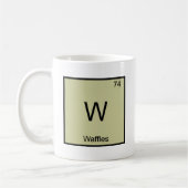 W - ワッフル 面白い化学元素記号 Tシャツ コーヒーマグカップ (左)
