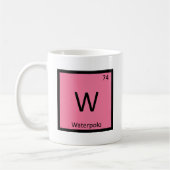 W - 水球スポーツ 化学元素周期表 コーヒーマグカップ (左)