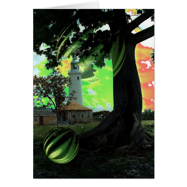 W.端の灯台/赤い、の金ゴールド緑 (正面)