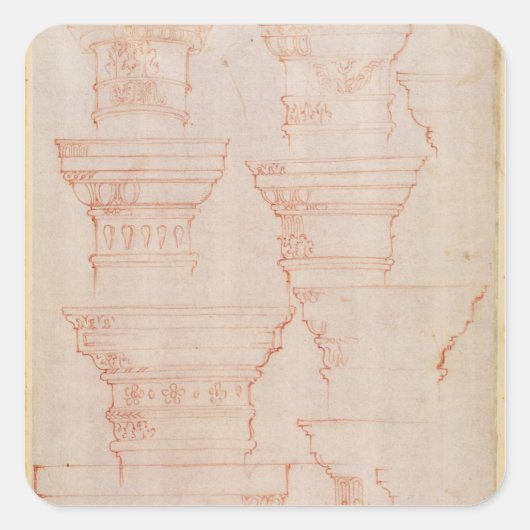 W.18v勉強の列 スクエアシール (正面)